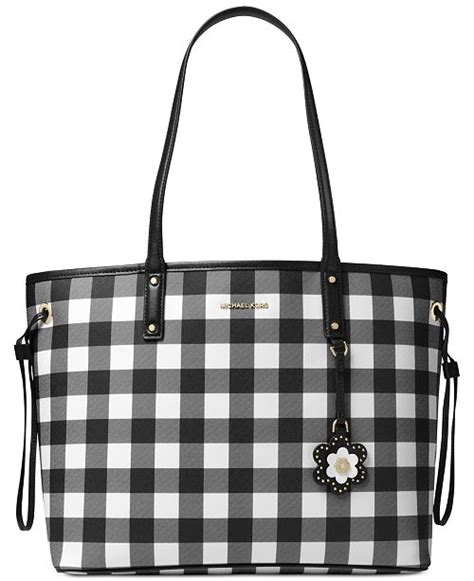 michael kors gingham bag|Michael Kors Gingham Large Tote, Created for Macy's .